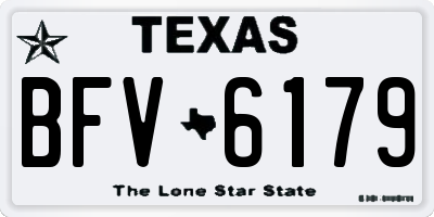 TX license plate BFV6179