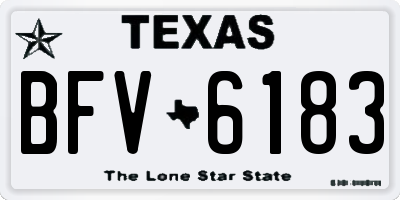 TX license plate BFV6183