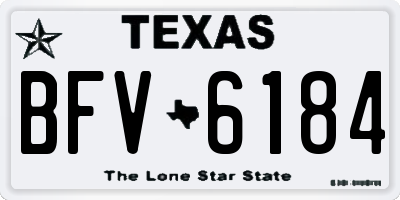 TX license plate BFV6184