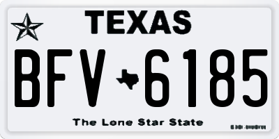 TX license plate BFV6185