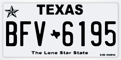 TX license plate BFV6195