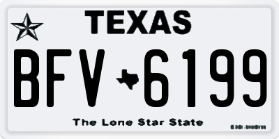 TX license plate BFV6199