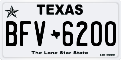 TX license plate BFV6200
