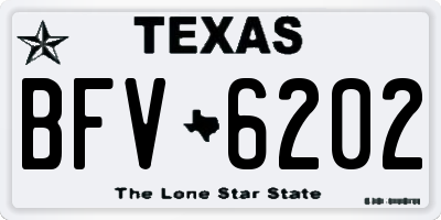 TX license plate BFV6202