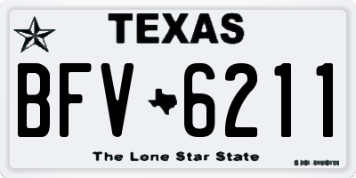 TX license plate BFV6211