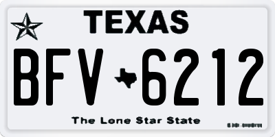TX license plate BFV6212