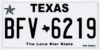 TX license plate BFV6219