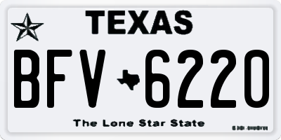 TX license plate BFV6220