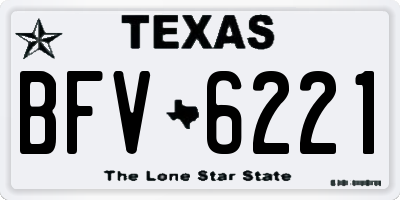 TX license plate BFV6221