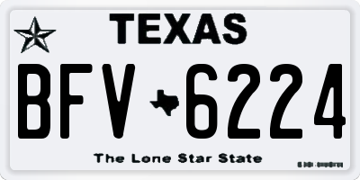 TX license plate BFV6224