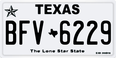 TX license plate BFV6229