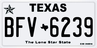 TX license plate BFV6239