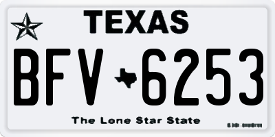TX license plate BFV6253