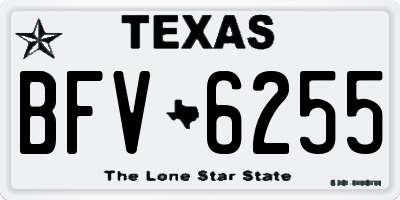 TX license plate BFV6255