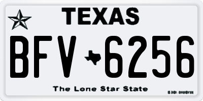 TX license plate BFV6256