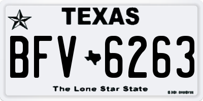 TX license plate BFV6263