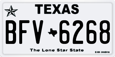 TX license plate BFV6268