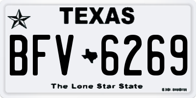 TX license plate BFV6269
