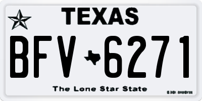 TX license plate BFV6271