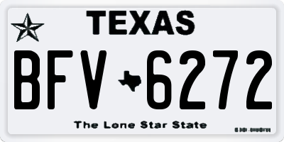 TX license plate BFV6272