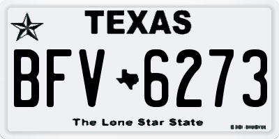 TX license plate BFV6273