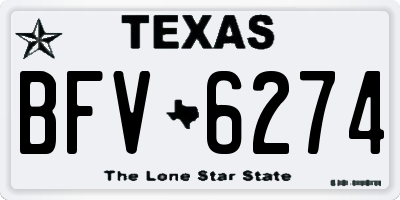 TX license plate BFV6274