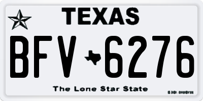 TX license plate BFV6276