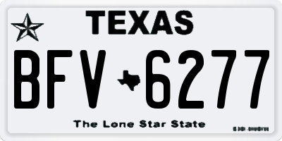 TX license plate BFV6277