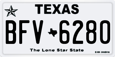 TX license plate BFV6280