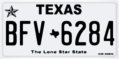 TX license plate BFV6284