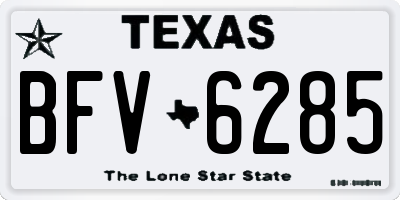 TX license plate BFV6285