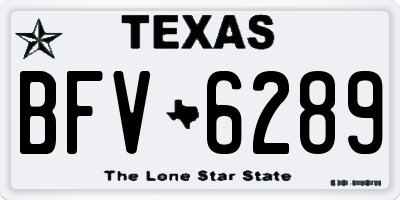 TX license plate BFV6289