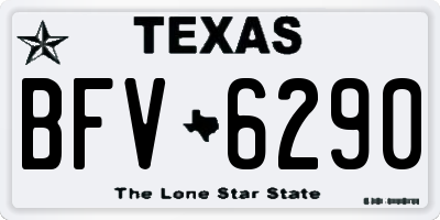TX license plate BFV6290