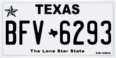 TX license plate BFV6293