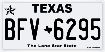 TX license plate BFV6295