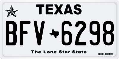 TX license plate BFV6298