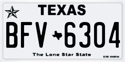 TX license plate BFV6304