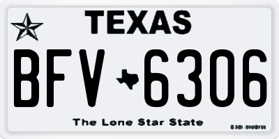 TX license plate BFV6306