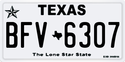 TX license plate BFV6307