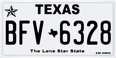 TX license plate BFV6328
