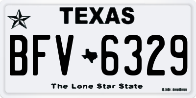 TX license plate BFV6329