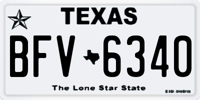 TX license plate BFV6340