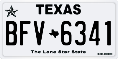 TX license plate BFV6341