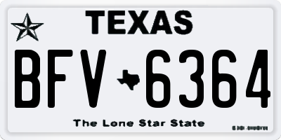 TX license plate BFV6364