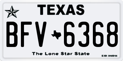 TX license plate BFV6368