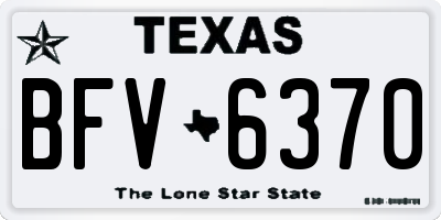 TX license plate BFV6370