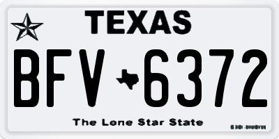 TX license plate BFV6372