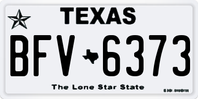 TX license plate BFV6373