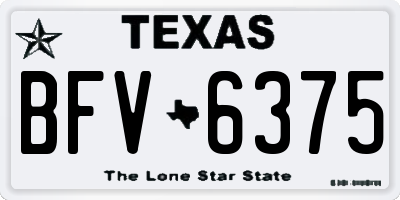 TX license plate BFV6375