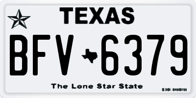 TX license plate BFV6379